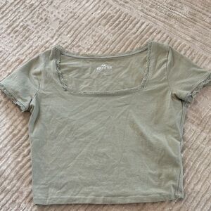 Hollister Sage Green Crop Top